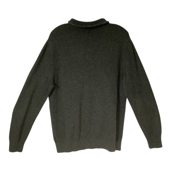 Calvin Klein Jeans Green 1/4 Zip Sweater Men's Size Large Cotton Blend - Picture 2 of 7